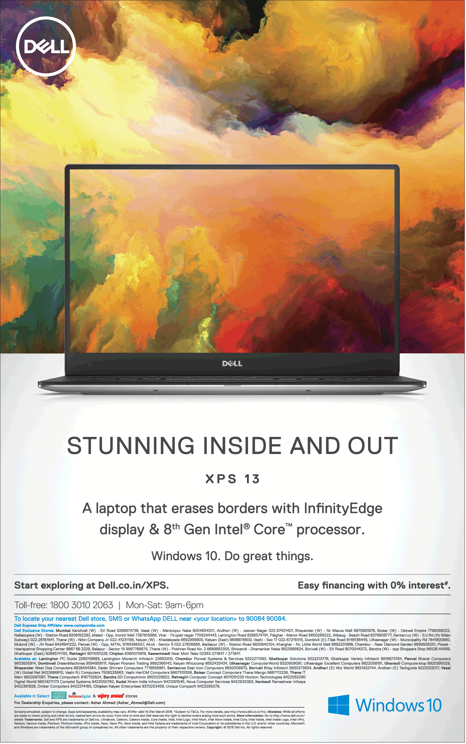 Dell Stunning Inside And Out Xps 13 A Laptop Taht Erases Borders Windows 10 