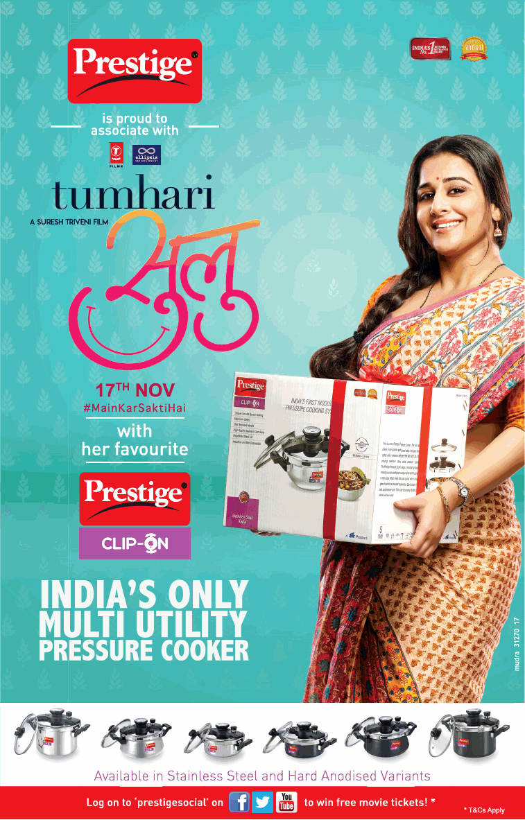 Prestige Clip On Indias Only Multi Utility Pressure Cooker 