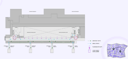 Arrival Hall towards Baggage belt, Unit – 2 (4- sided display), Size – 6 (W) x 6 (H) ft
