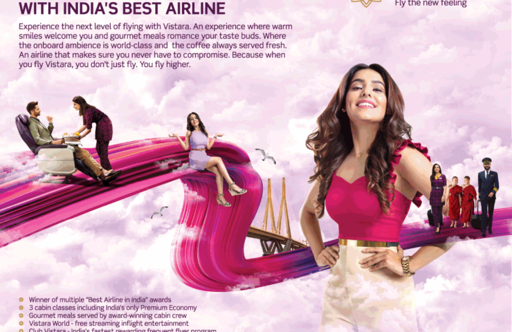 Times Of India Mumbai Advertisement For Vistara Airlines