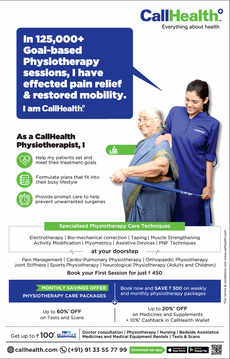 Times of India Delhi Advertisement for Call Health - The Media Ant