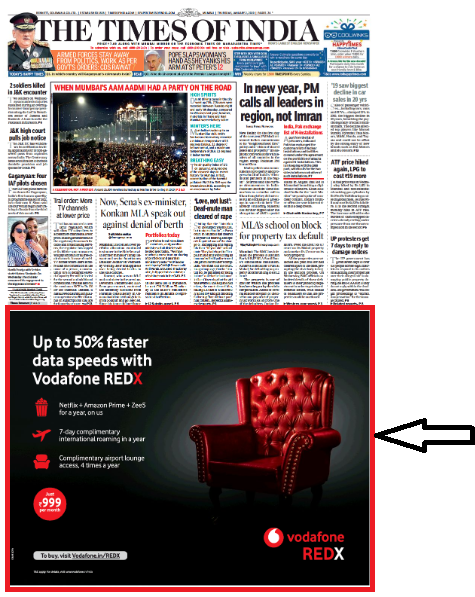 Half Page Newspaper Ad Size India