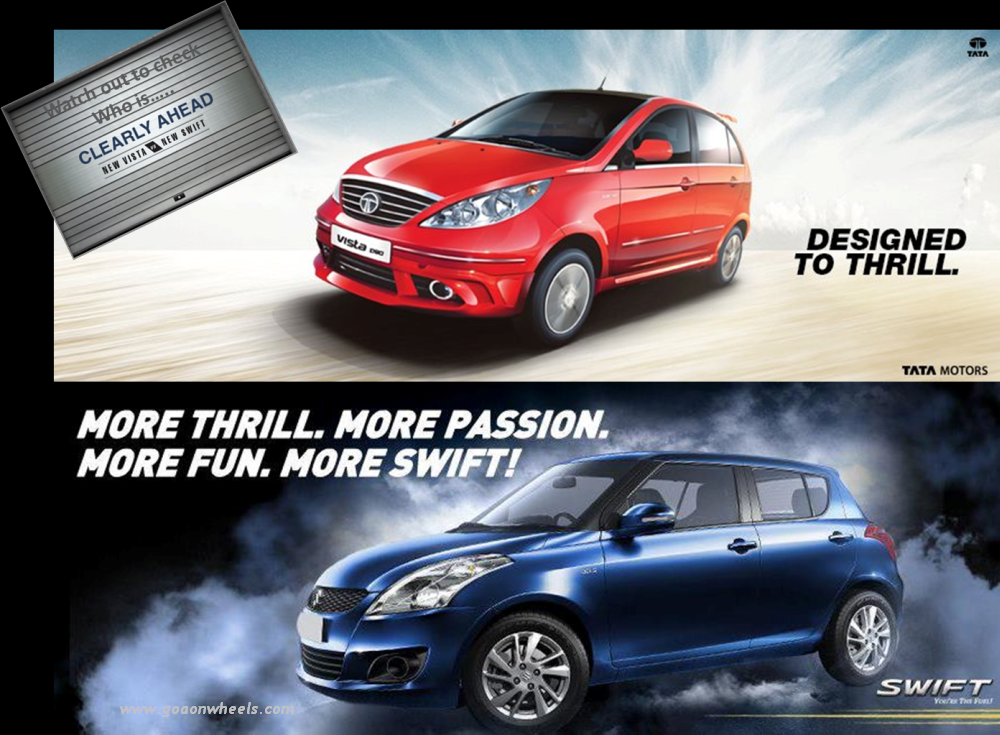 Automobile Advertising Campaigns - Tata Vista &Quot;Clearly Ahead&Quot; Campaign - Designed To Thill. More Thrill. More Passion. More Fun. More Swift.