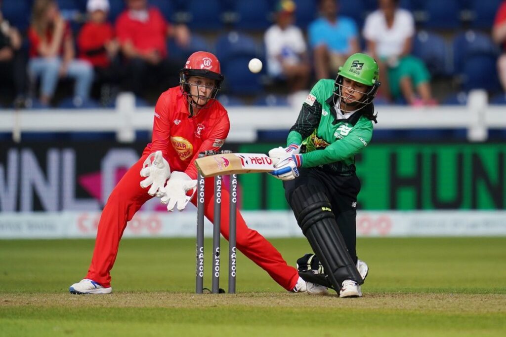 Smriti Mandhana In Action Playing For Southern Brave Women In The Hundred