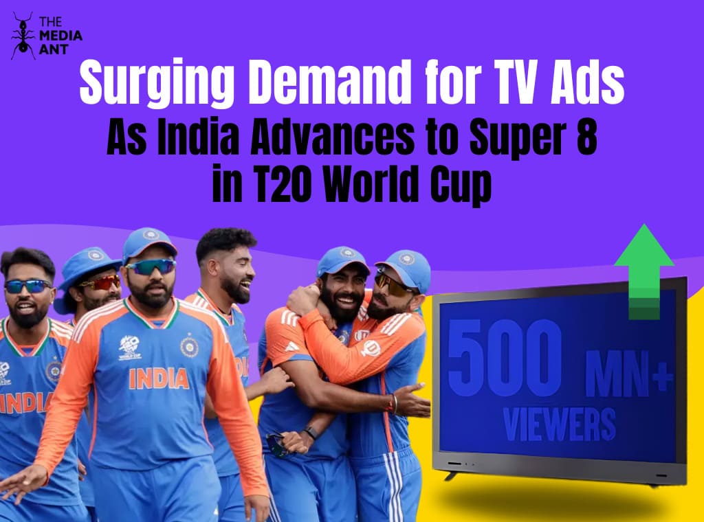 Surging Demand For Tv Ads As India Advances To Super 8 In T20 World Cup