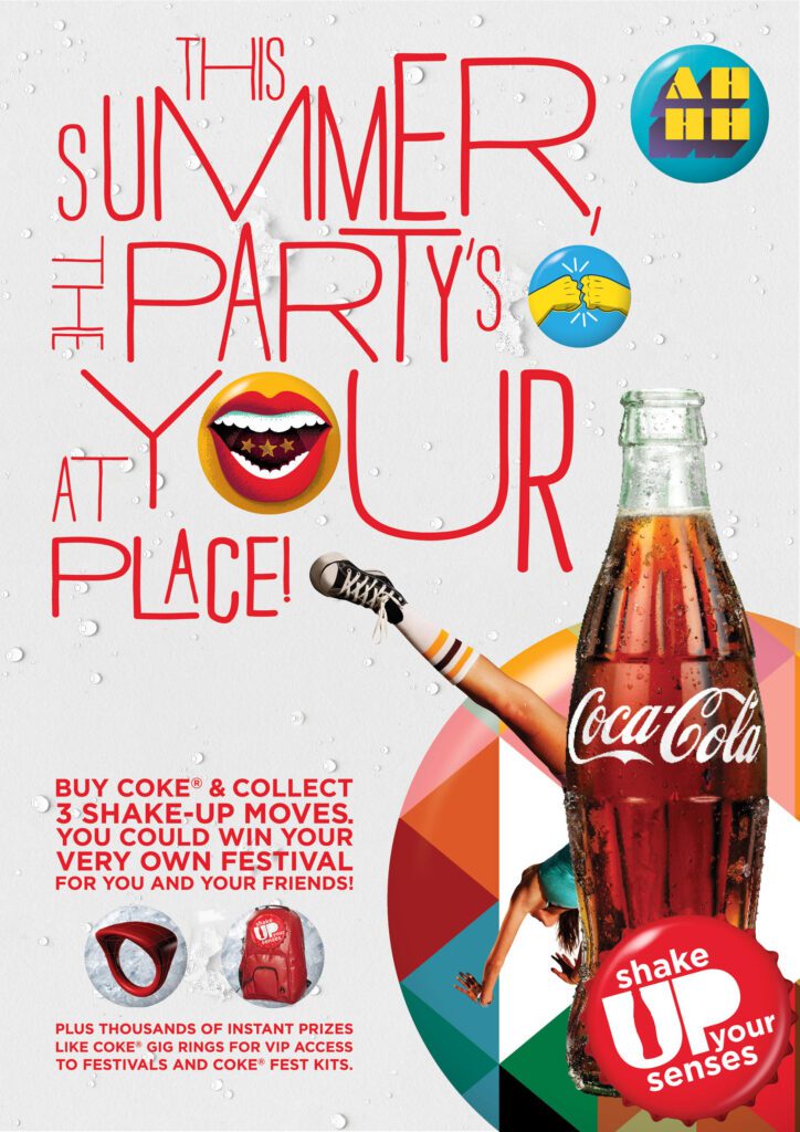 Coca Cola Typography Ad Poster